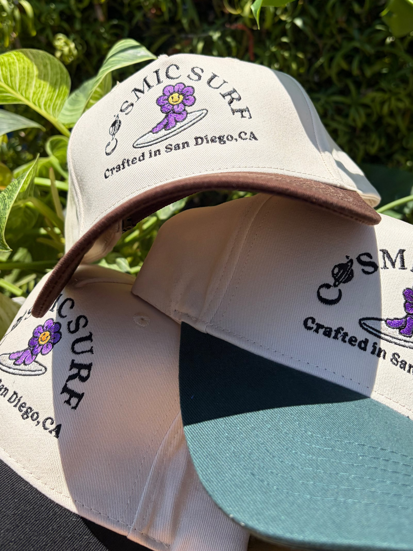 Cosmic Surf Embroidered Hat (Flora)
