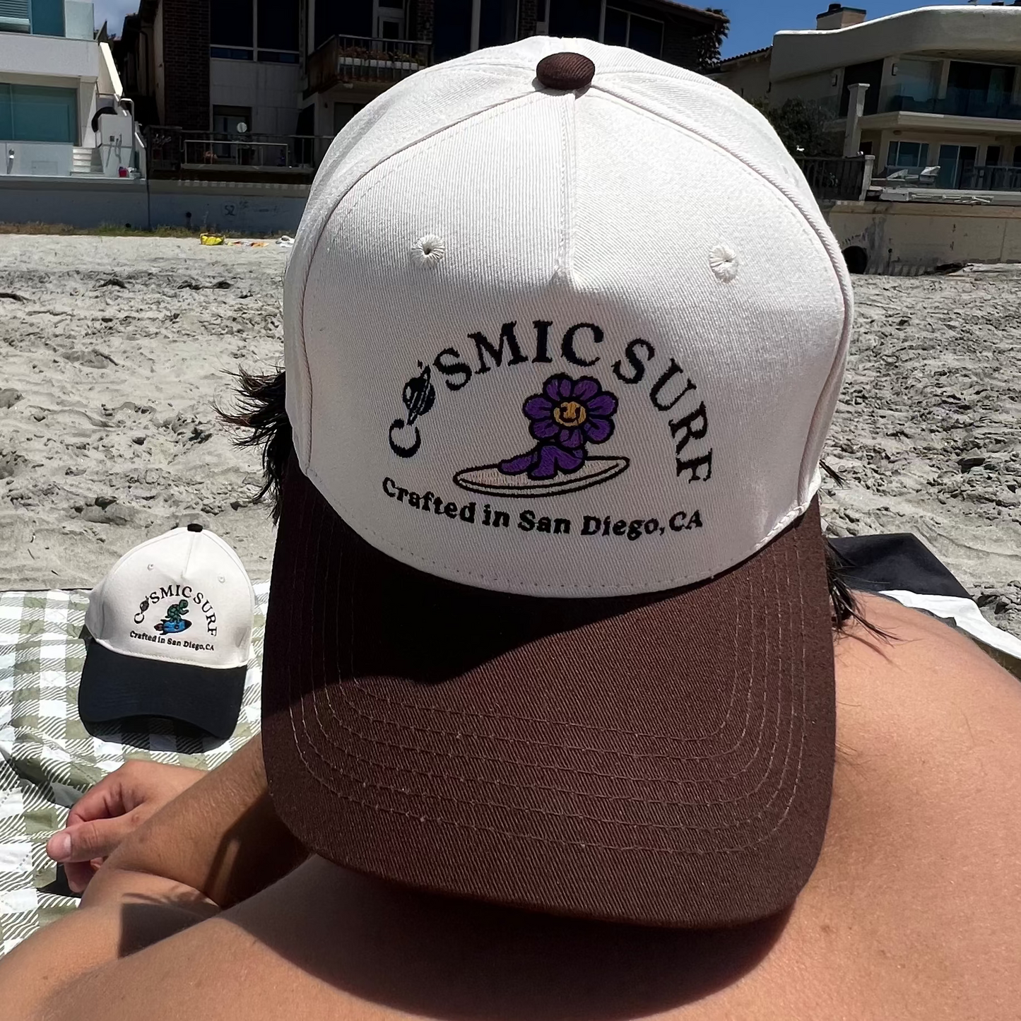 Cosmic Surf Embroidered Hat (Flora)